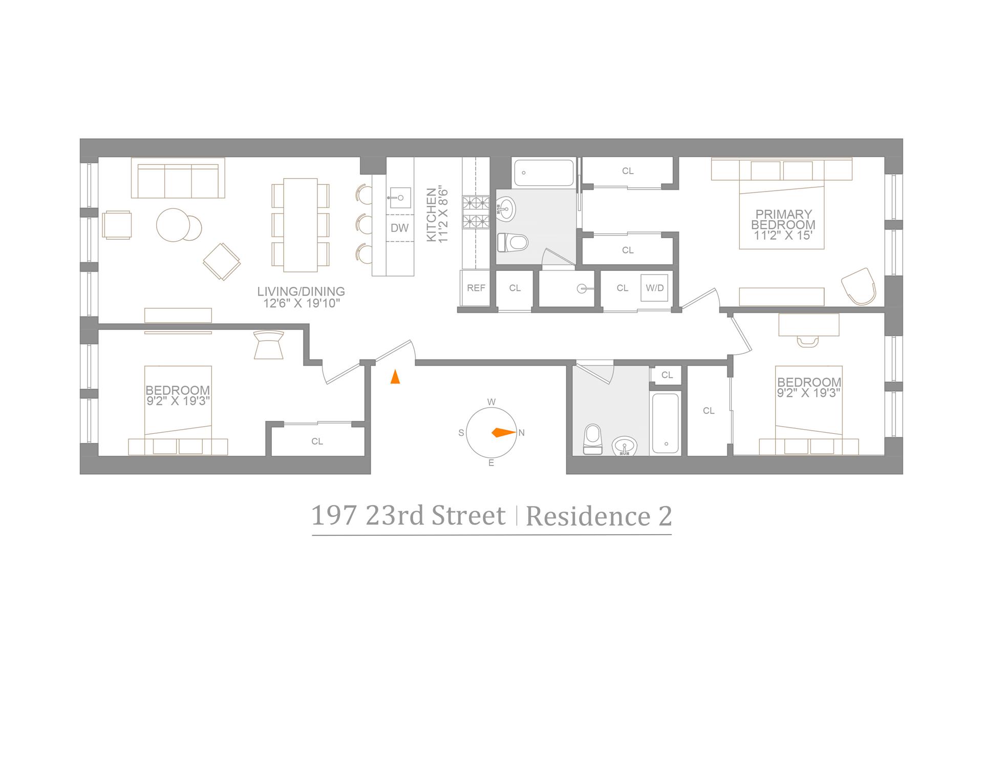 Floorplan for 197, 23rd Street, 2
