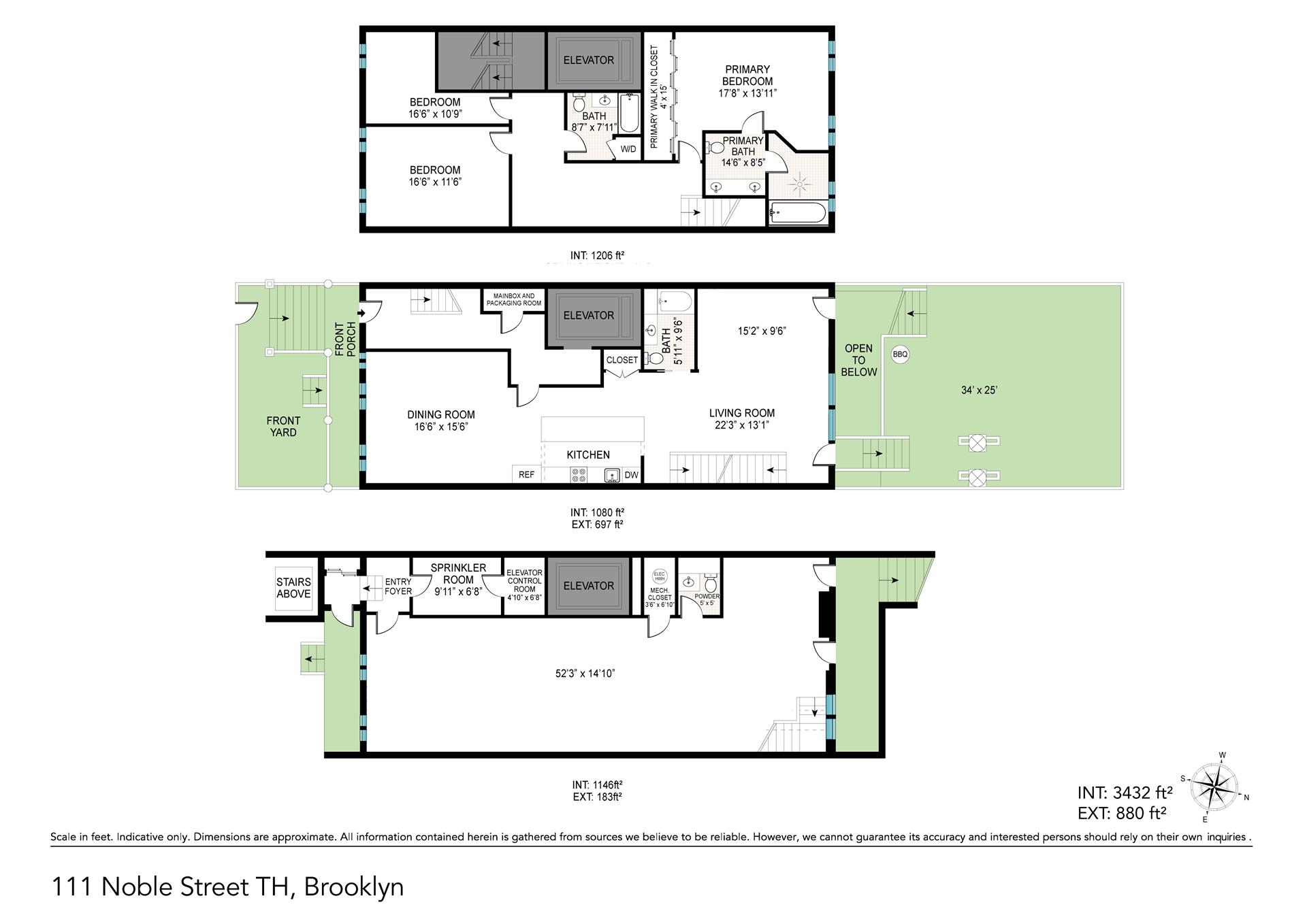 Floorplan for 111 Noble Street, TH