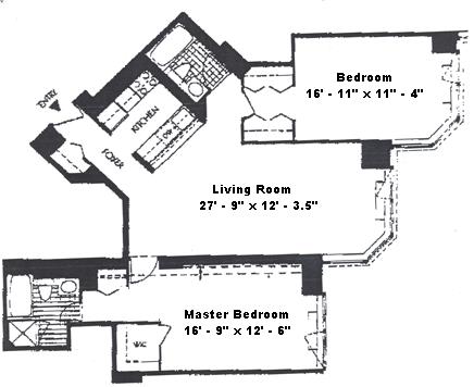Floorplan for 415 East 37th Street, 34-C