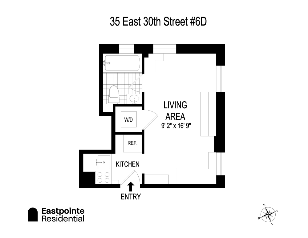 Floorplan for 35 East 30th Street, 6D