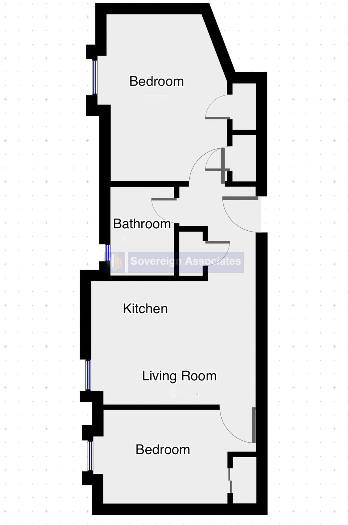 Floorplan for 235 West 103rd Street, 2A