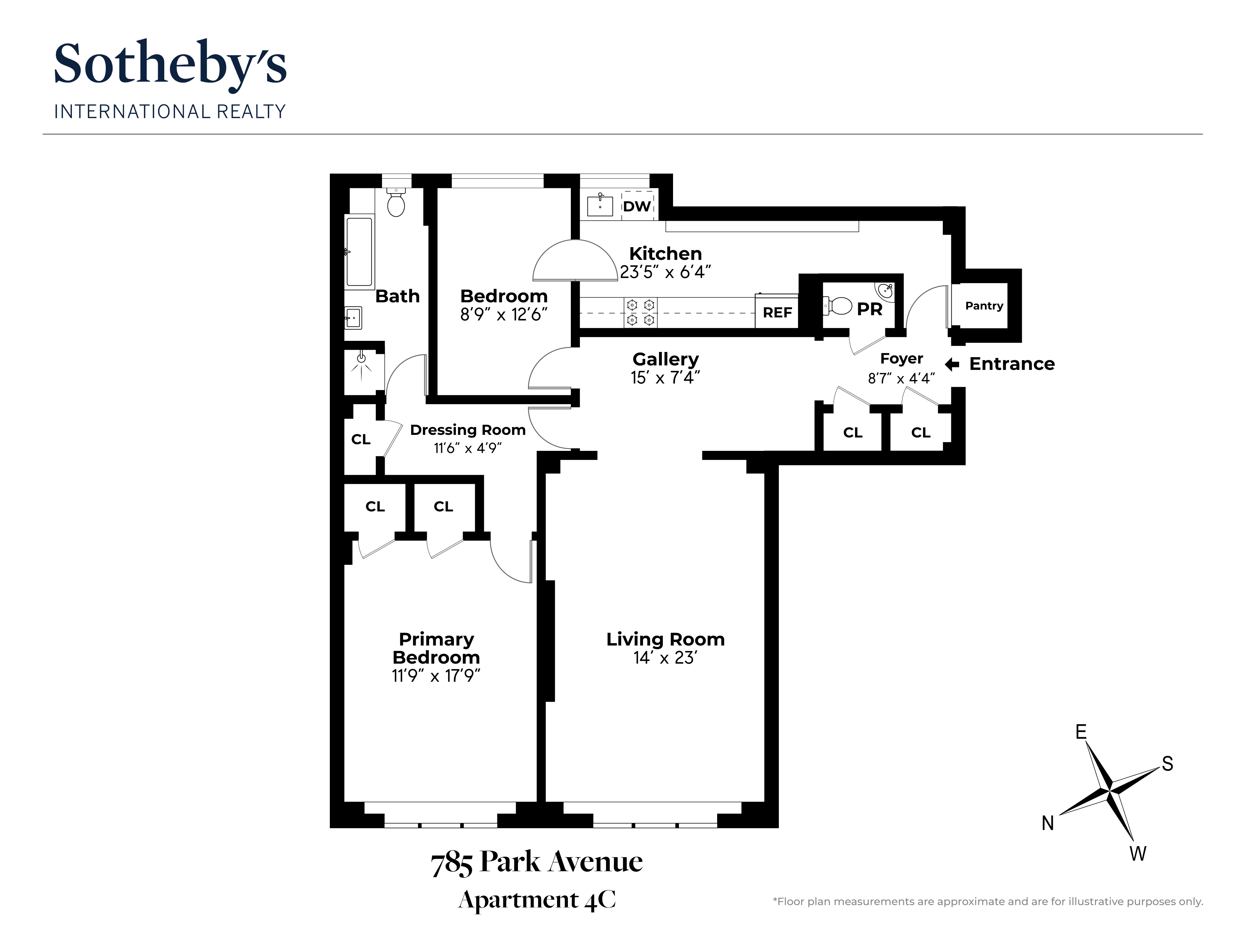 Floorplan for 785 Park Avenue, 4C