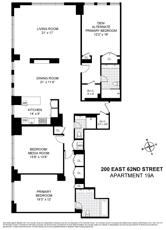 Floorplan for 200 East 62nd Street, 19A