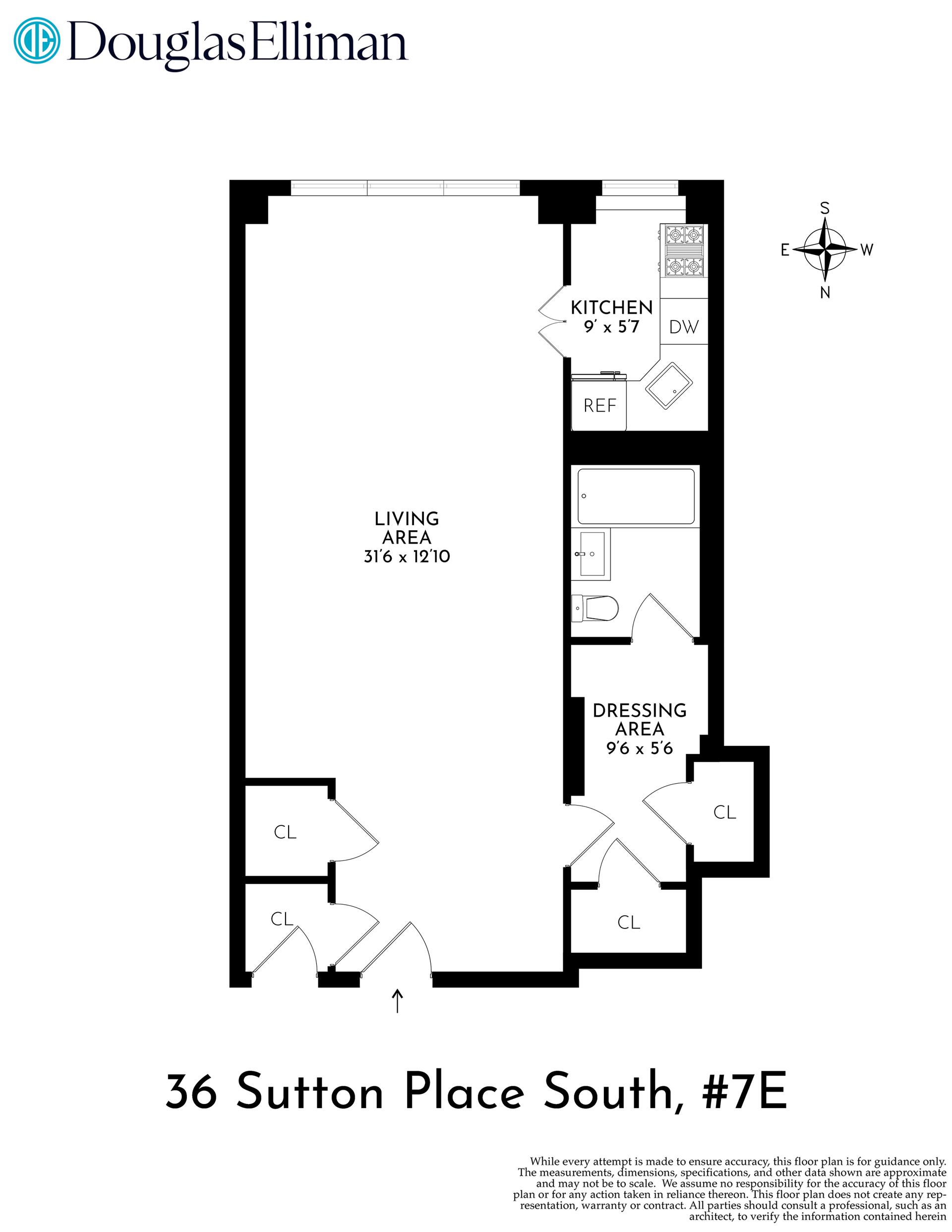 Floorplan for 36 Sutton Place, 7E