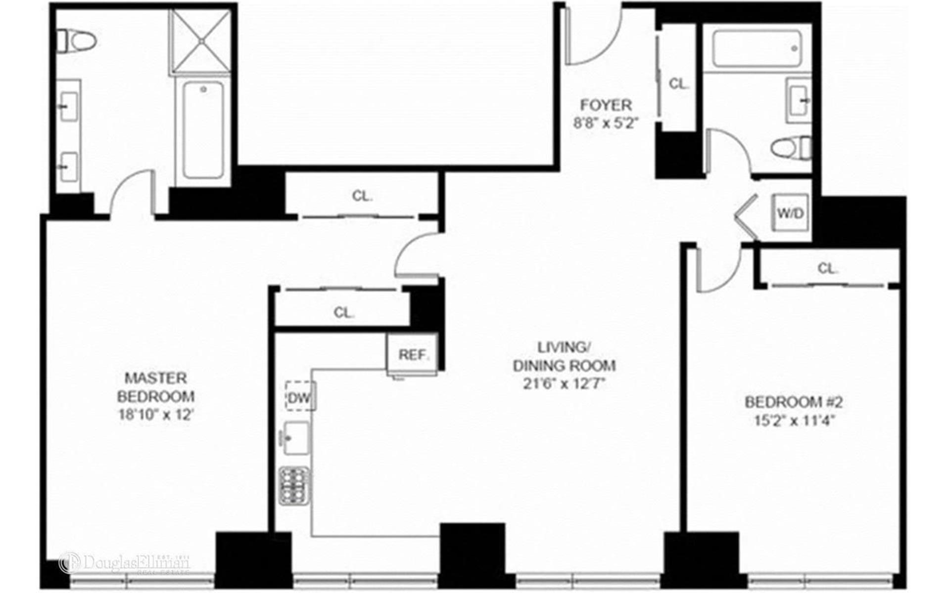 Floorplan for 200 Chambers Street, 26B