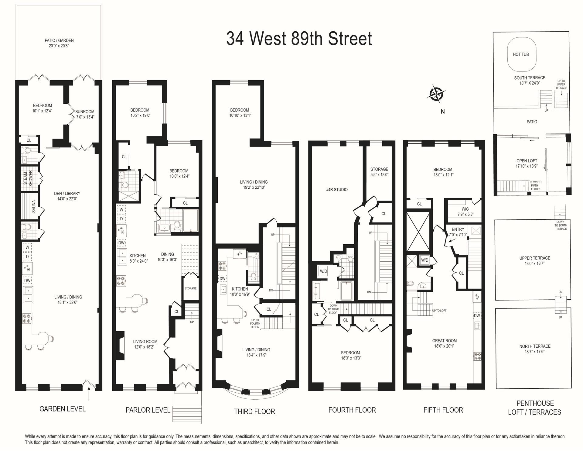 Floorplan for 34 West 89th Street