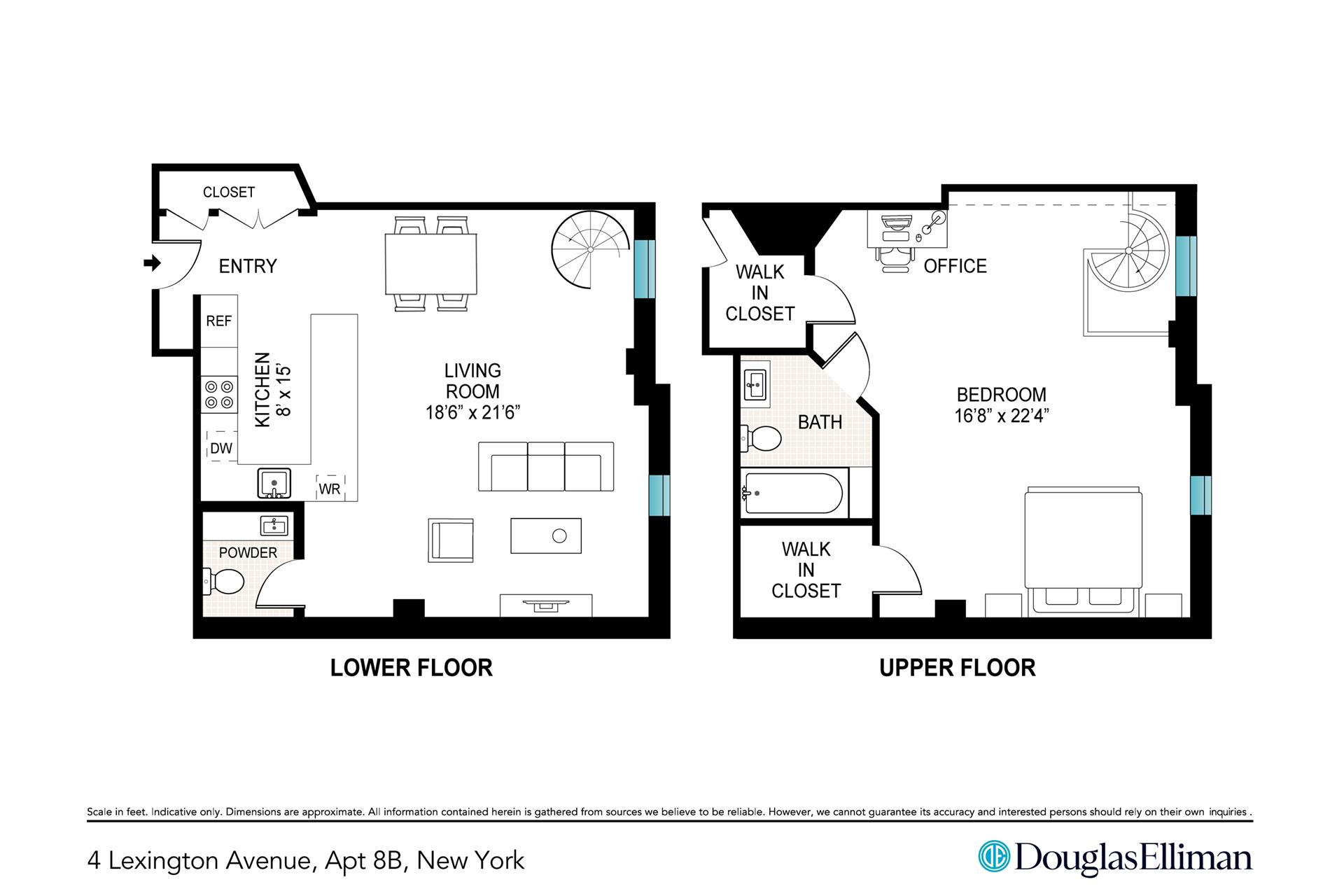 Floorplan for 4 Lexington Avenue, 8B