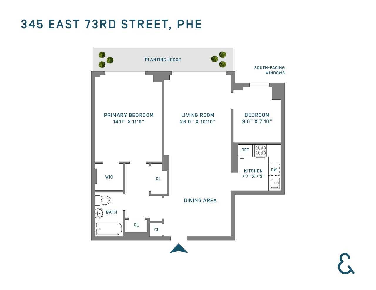 Floorplan for 345 East 73rd Street, PH-E