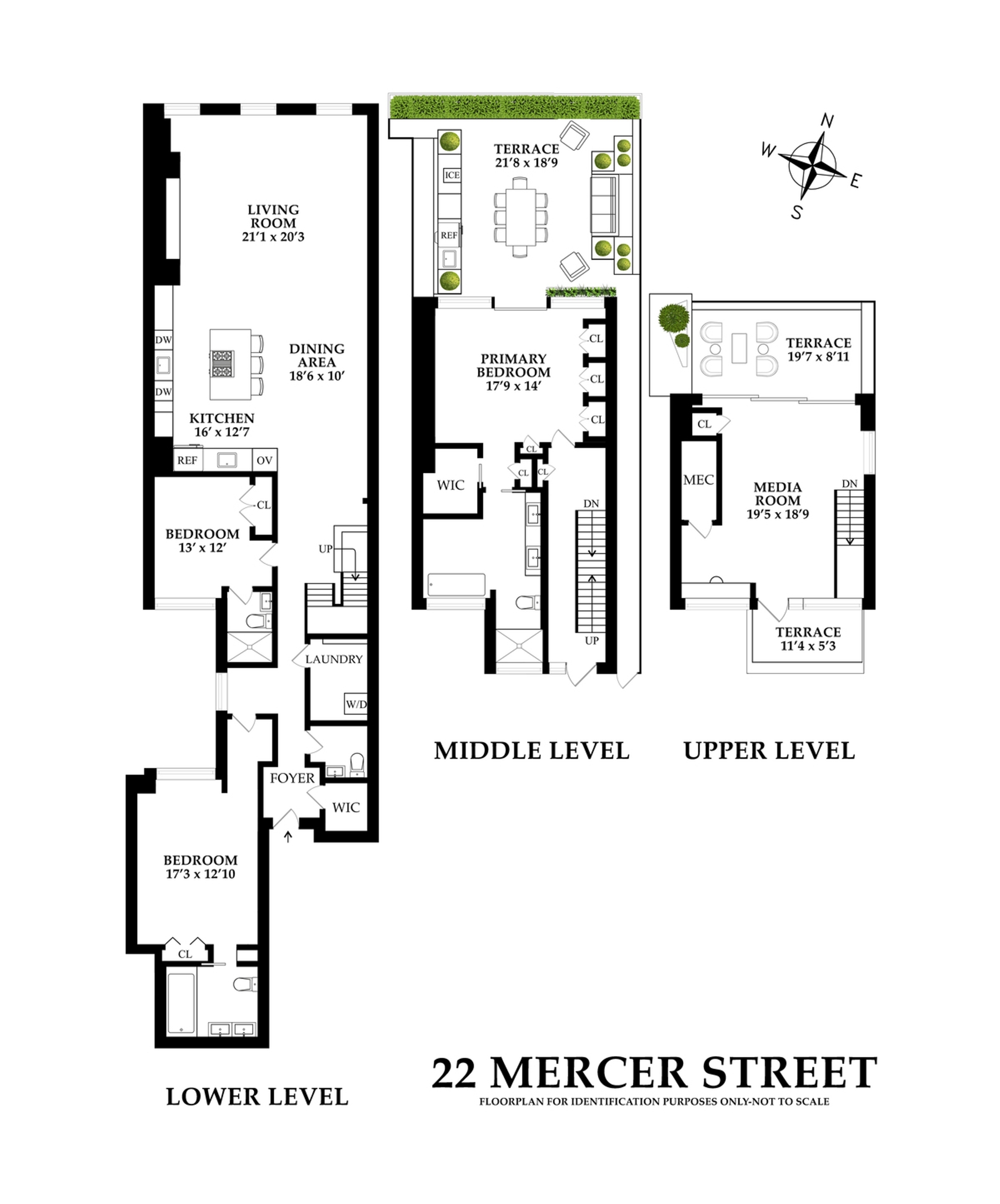 Floorplan for 22 Mercer Street, PHA
