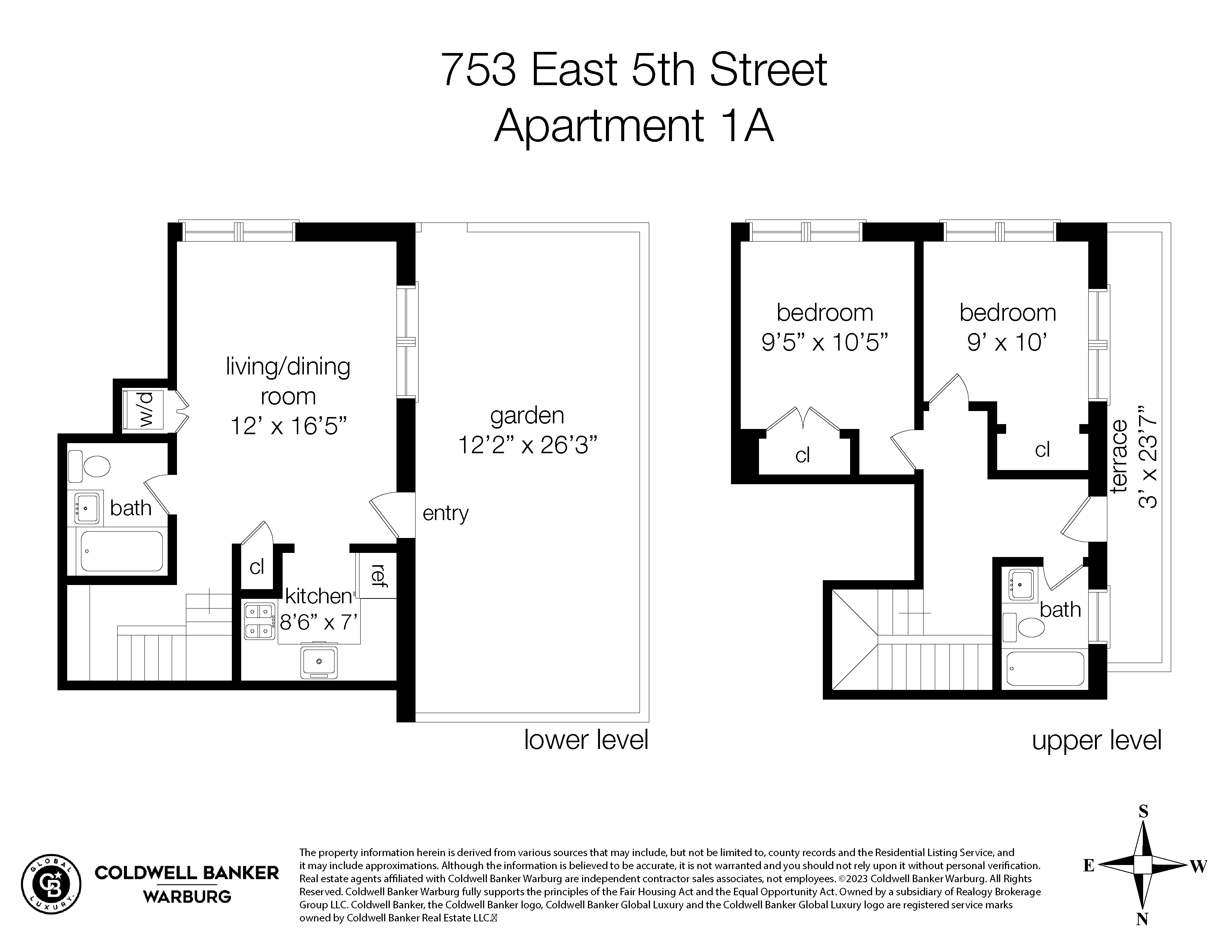 Floorplan for 753 East 5th Street, 1A