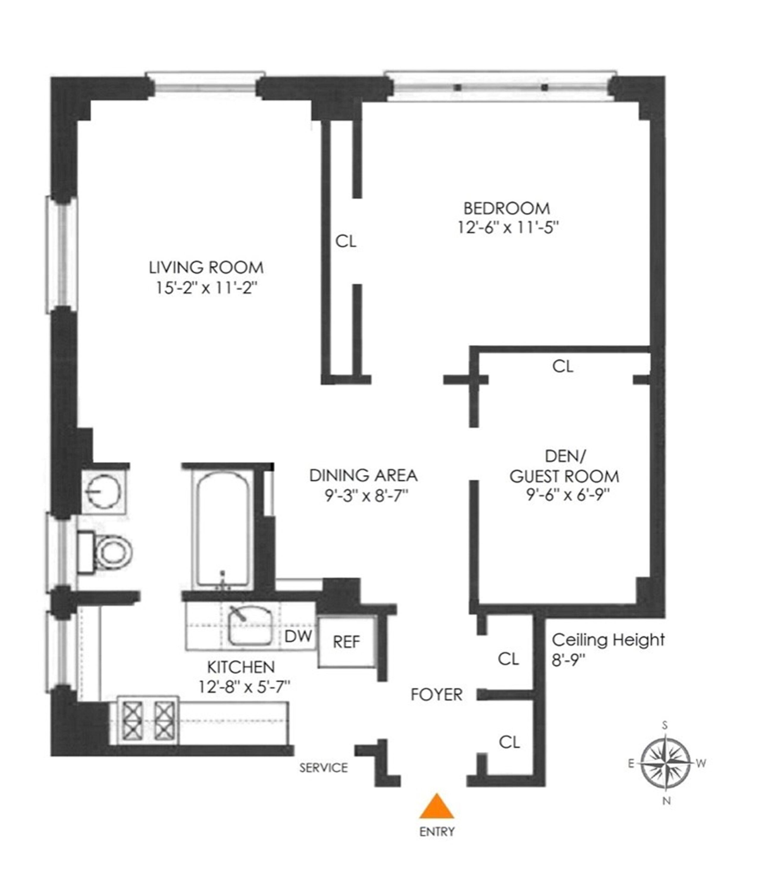 Floorplan for 16 Park Avenue, 7D