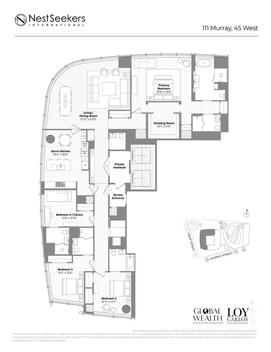 Floorplan for 111 Murray Street, 45-WEST