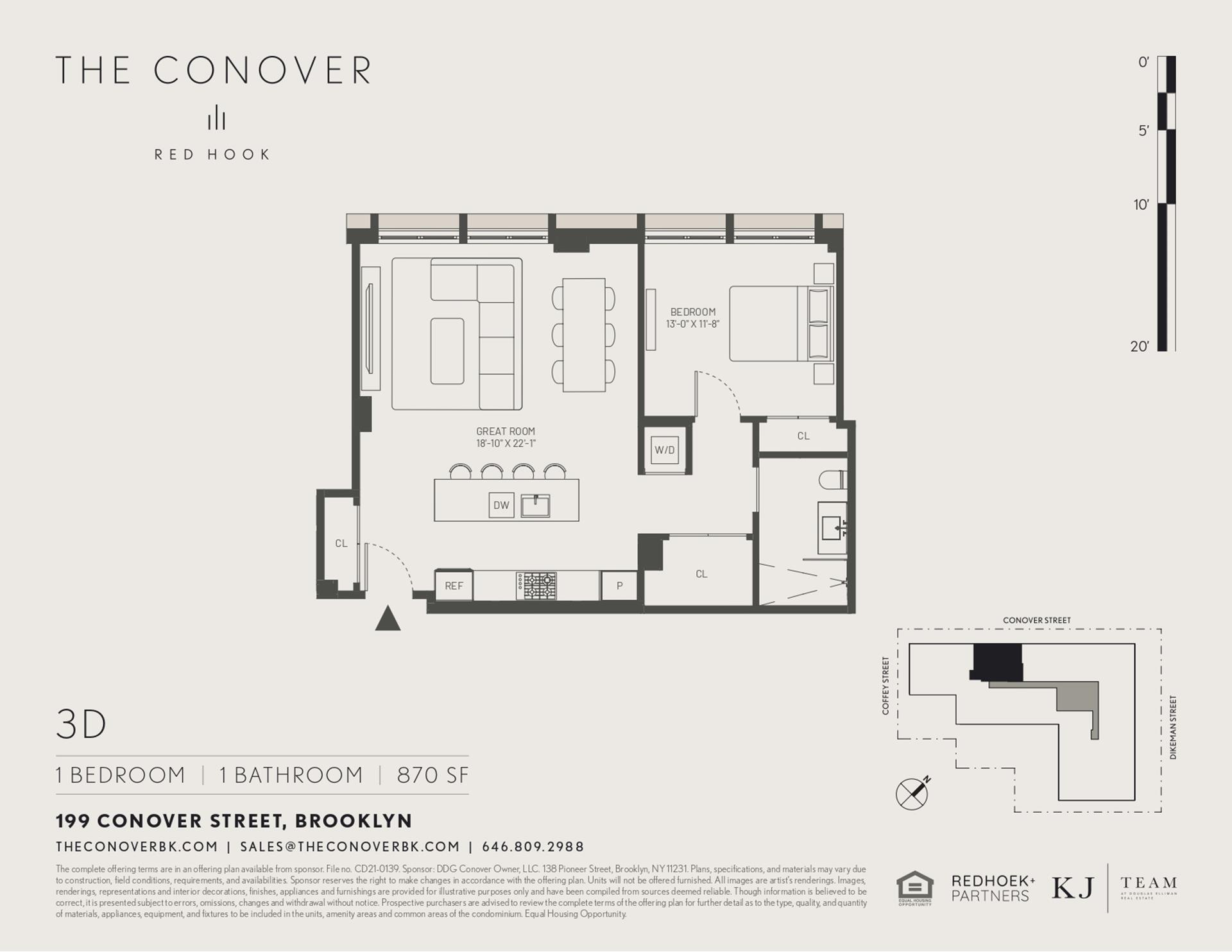 Floorplan for 199 Conover Street, 3D
