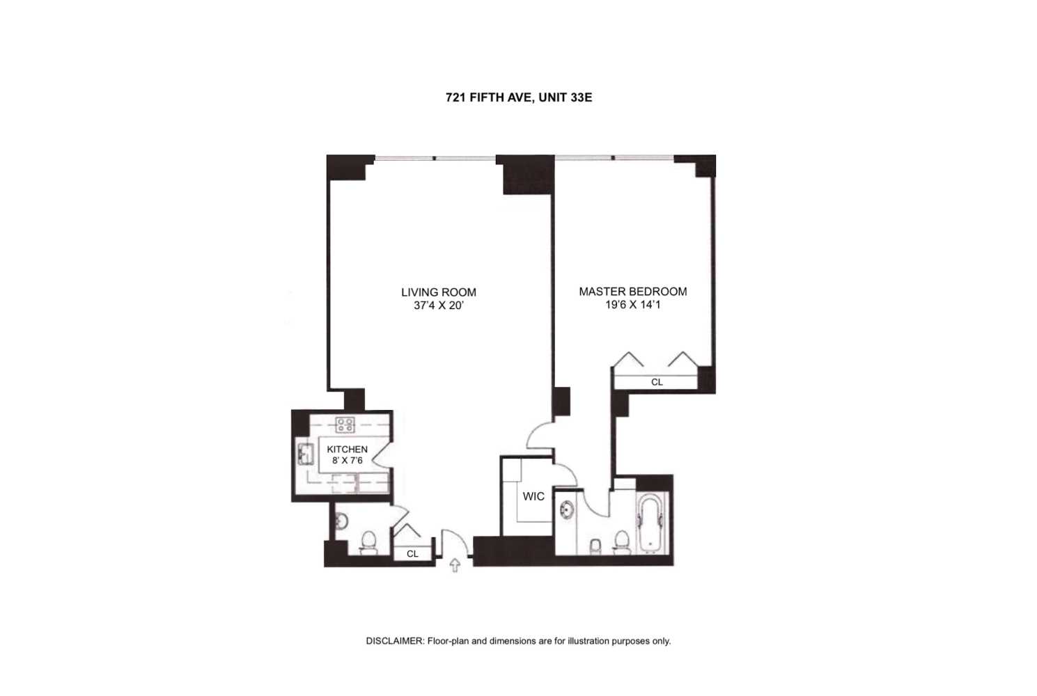 Floorplan for 721 5th Avenue, 33E