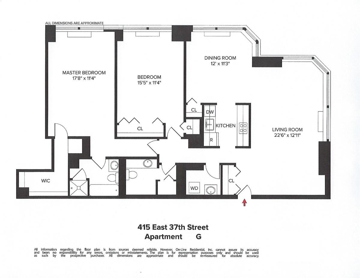 Floorplan for 415 East 37th Street, 42-G