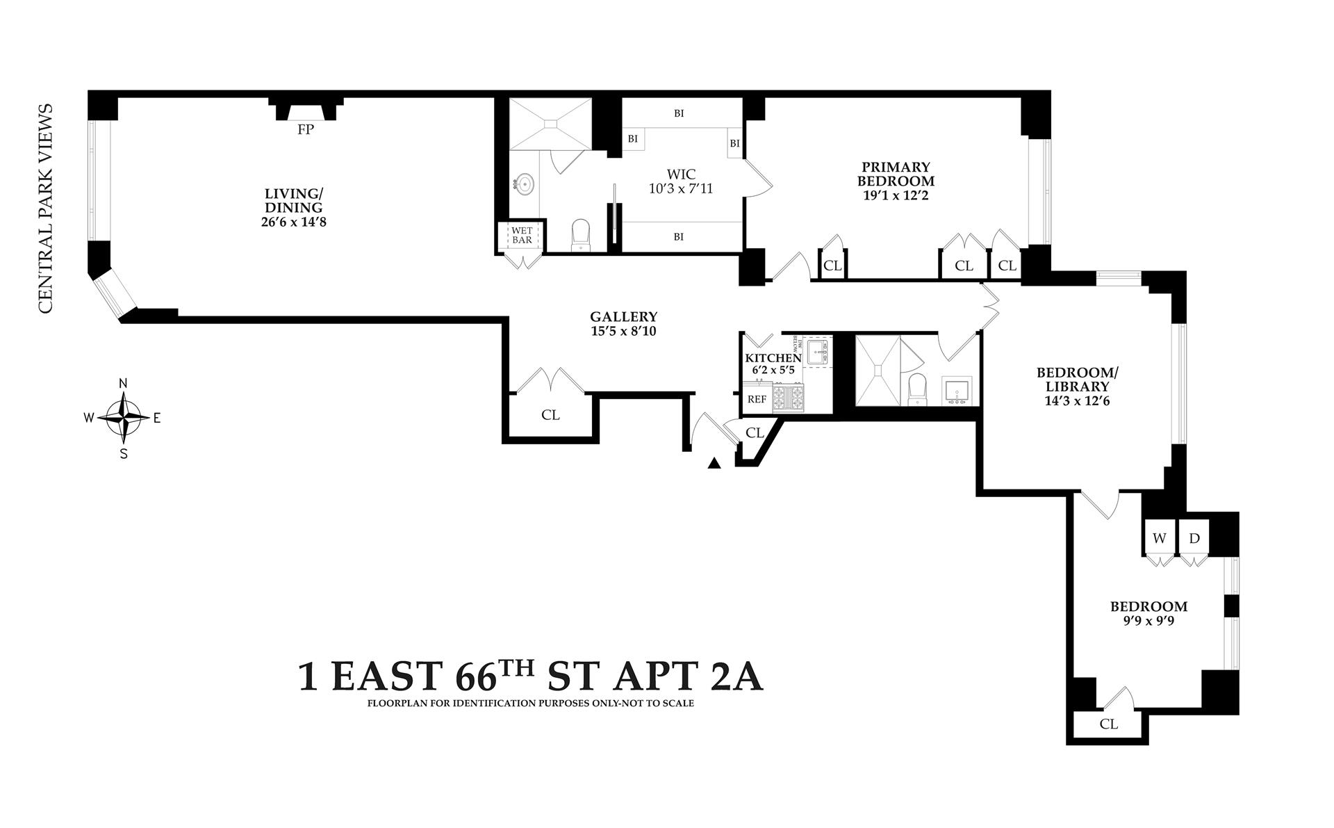 Floorplan for 1 East 66th Street, 2A