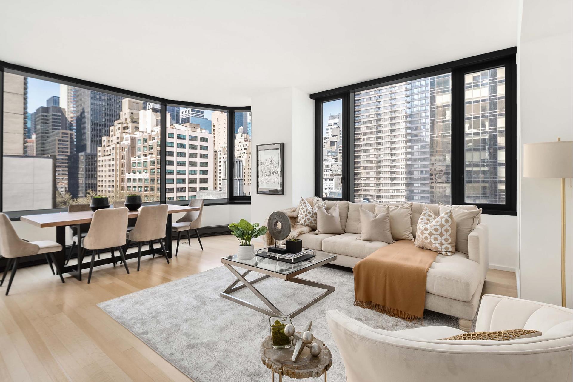 50 United Nations Plaza 8C, Turtle Bay, Midtown East, NYC - 2 Bedrooms  
2 Bathrooms  
4 Rooms - 