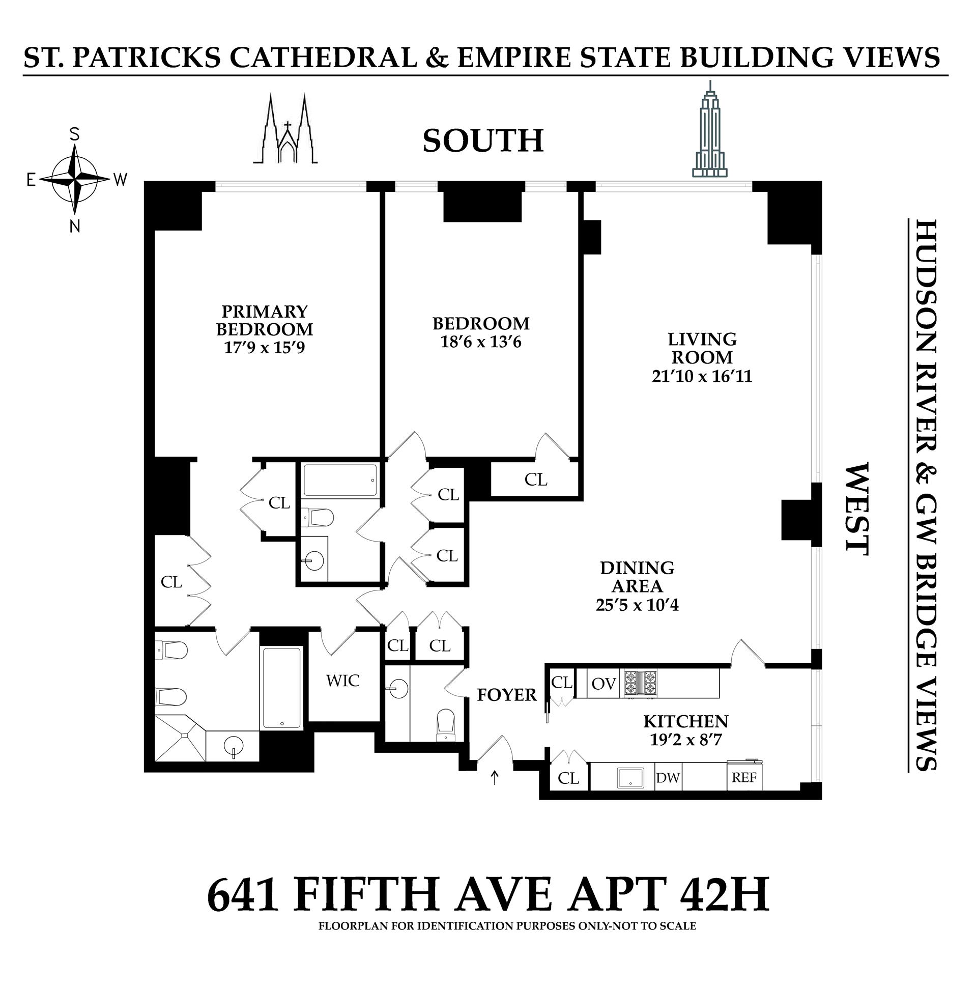 Floorplan for 641 5th Avenue, 42H