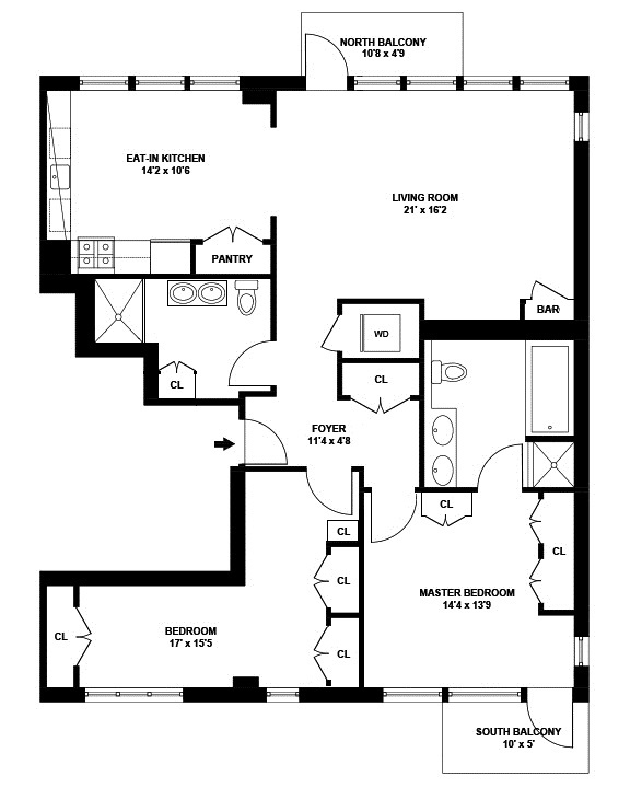 Floorplan for 50 West 127th Street, PHB