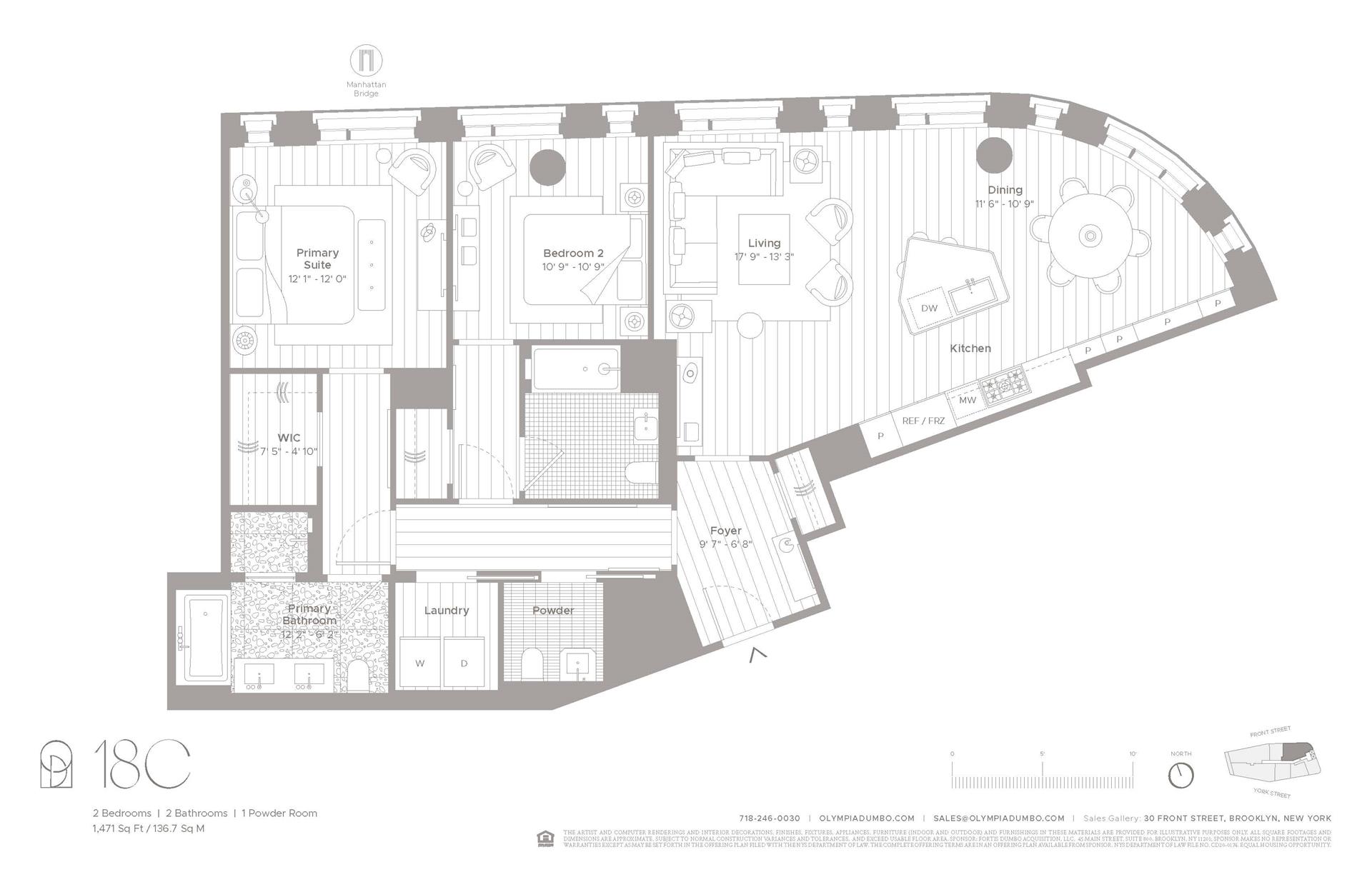 Floorplan for 30 Front Street, 18C