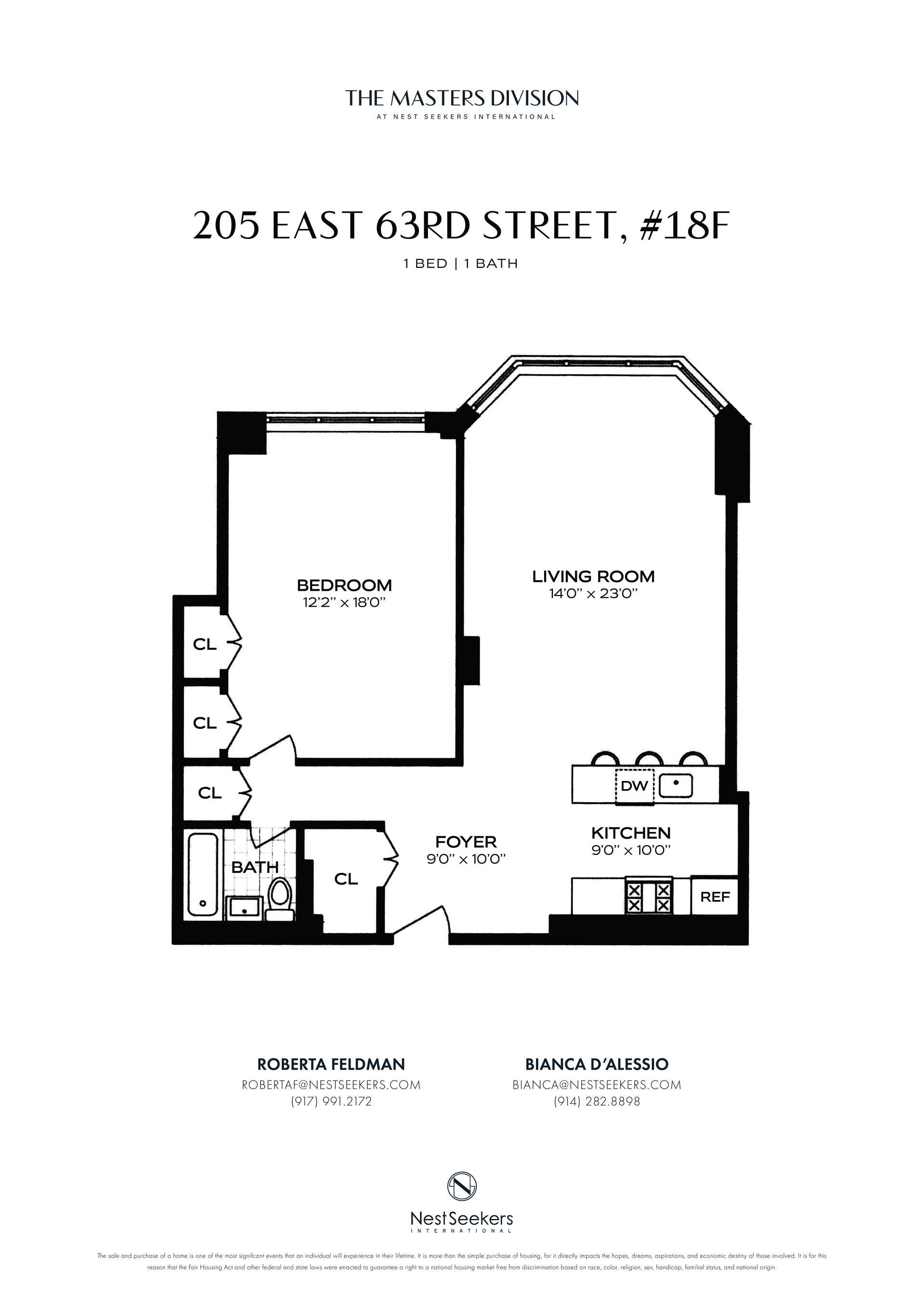 Floorplan for 205 East 63rd Street, 18-F