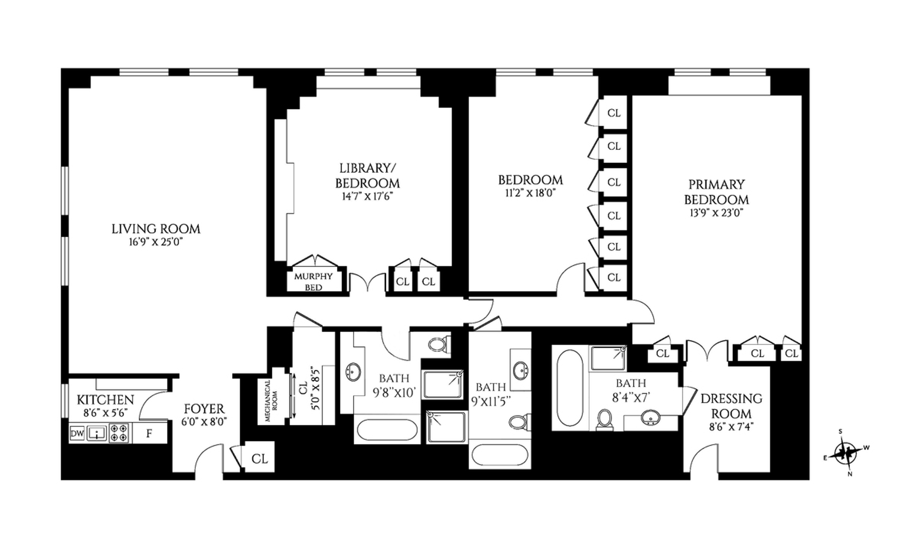 Floorplan for 781 Fifth Avenue, 1409/1411