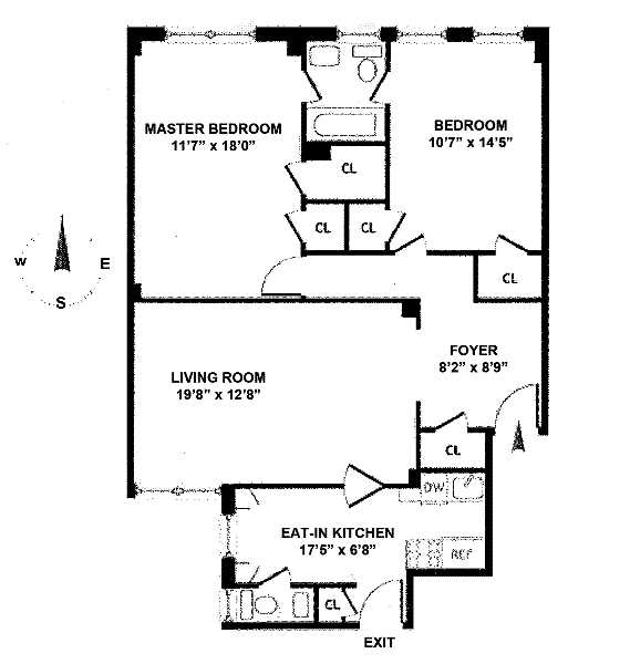 Floorplan for 140 East 81st Street, 4D