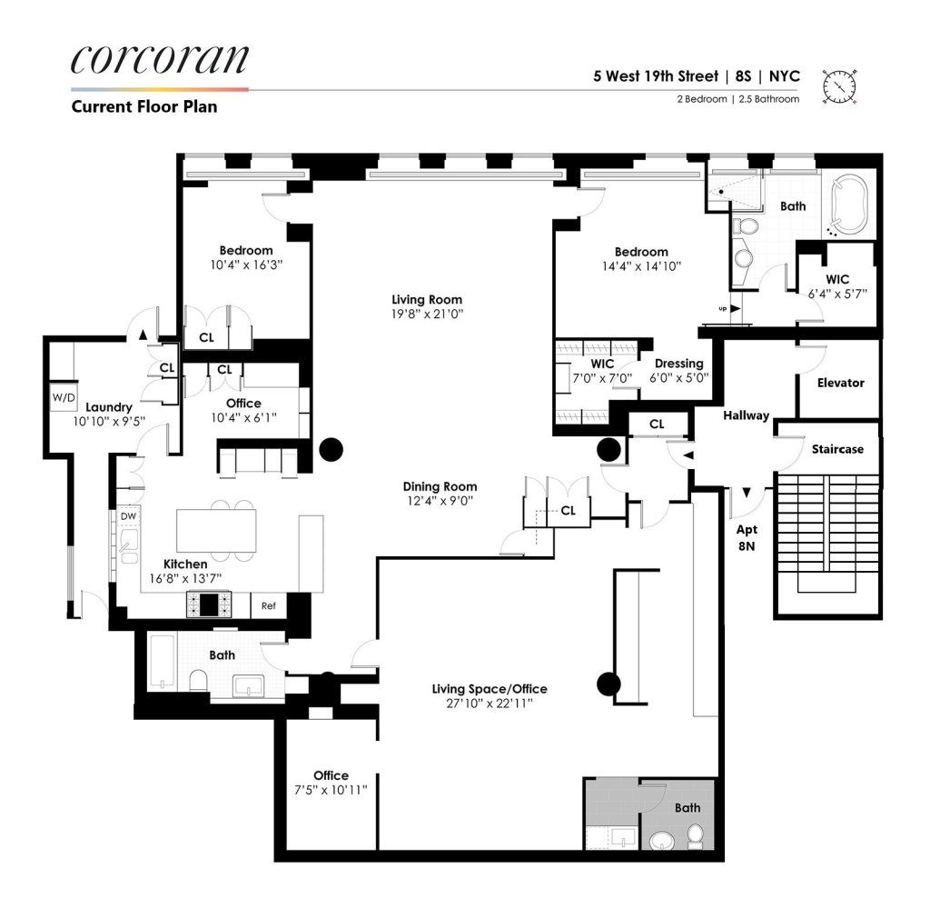 Floorplan for 5 West 19th Street, 8S