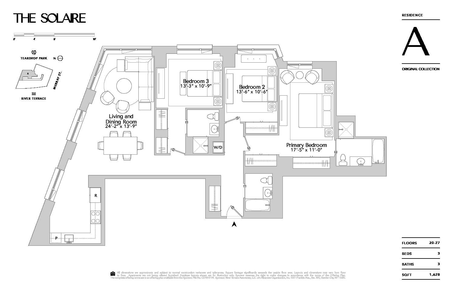 Floorplan for 20 River Terrace, 24A