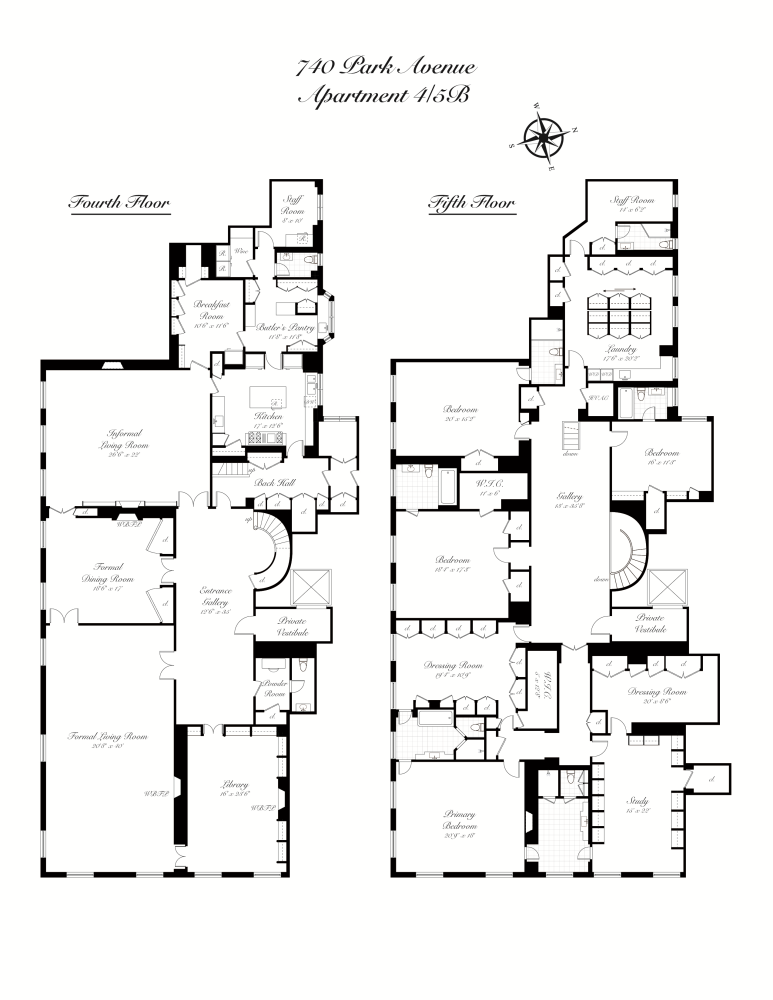 Floorplan for 740 Park Avenue, 4/5B