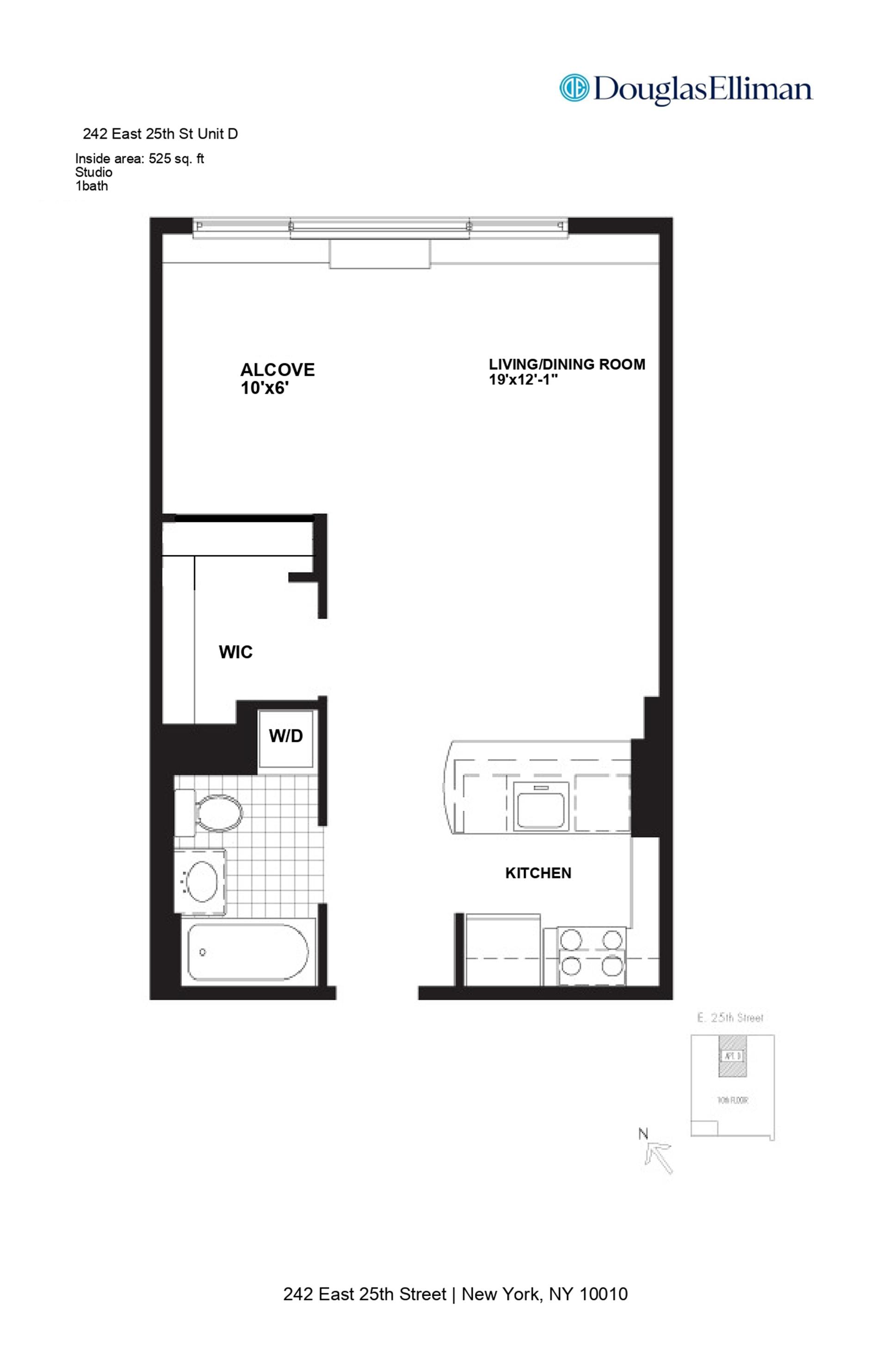 Floorplan for 242 East 25th Street, 3D