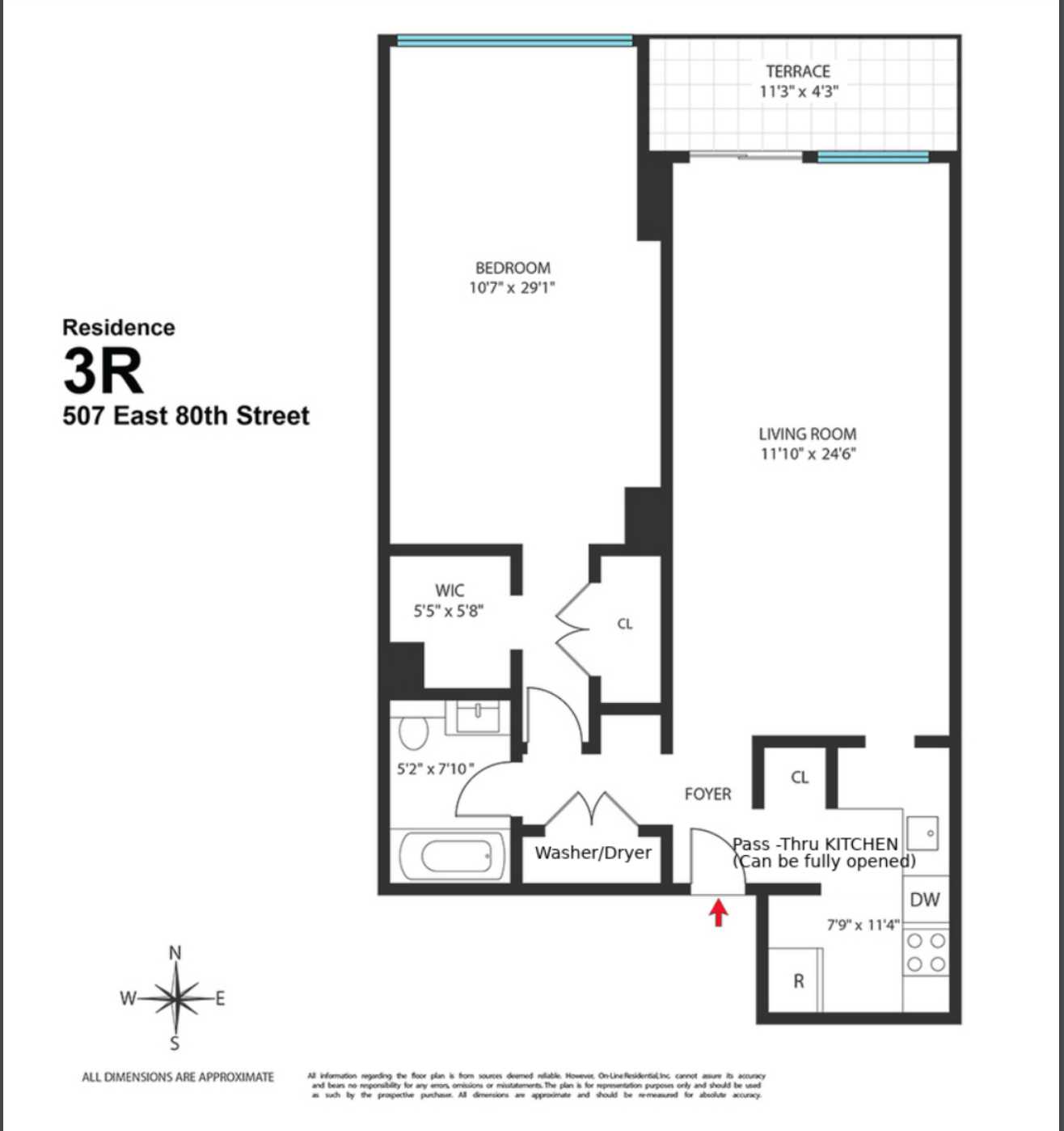 Floorplan for 507 East 80th Street, 3R