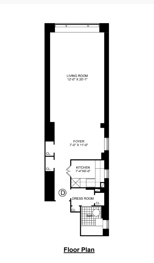 Floorplan for 210 East 36th Street, 8D