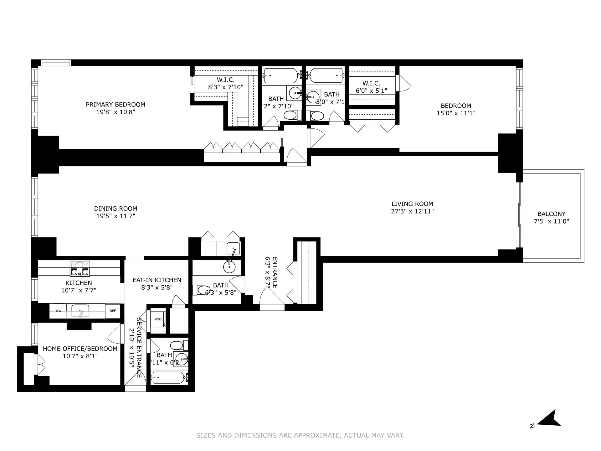 Floorplan for 425 East 58th Street, 14D