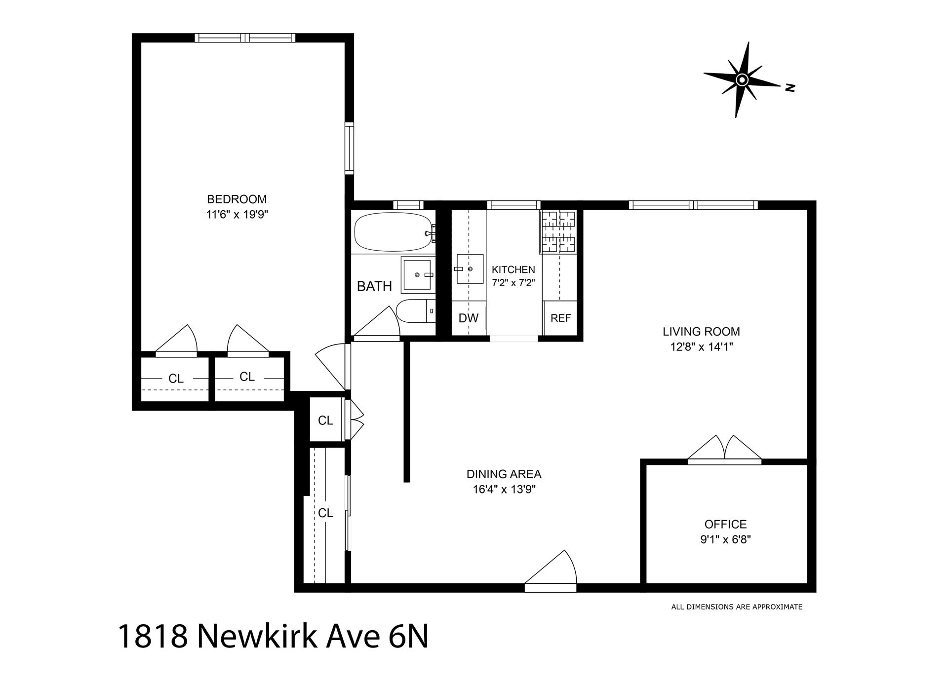 Floorplan for 1818 Newkirk Avenue, 6N