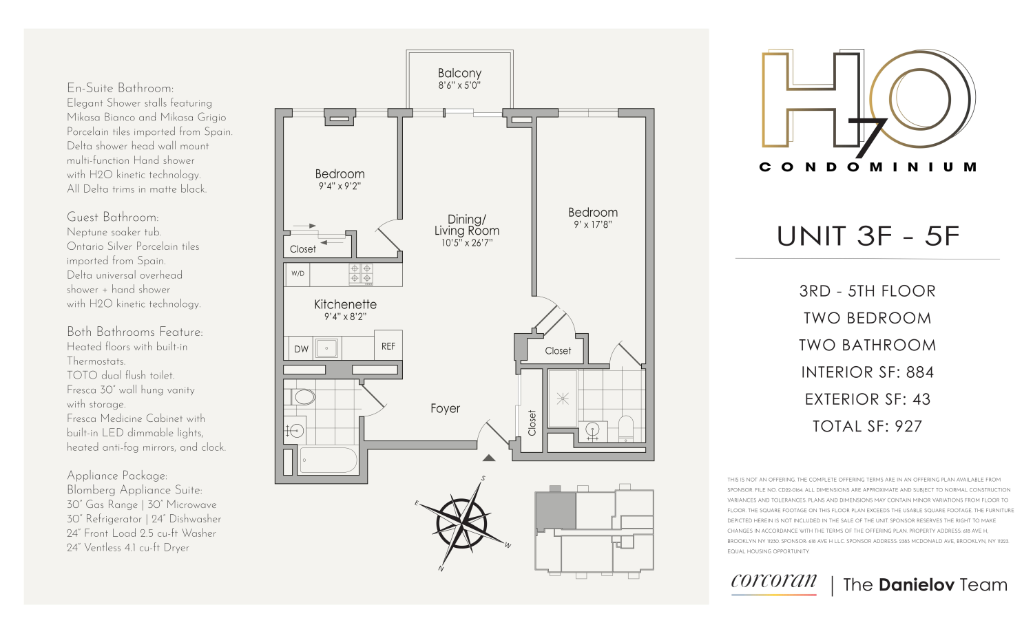 Floorplan for 618 Ave H, 3F