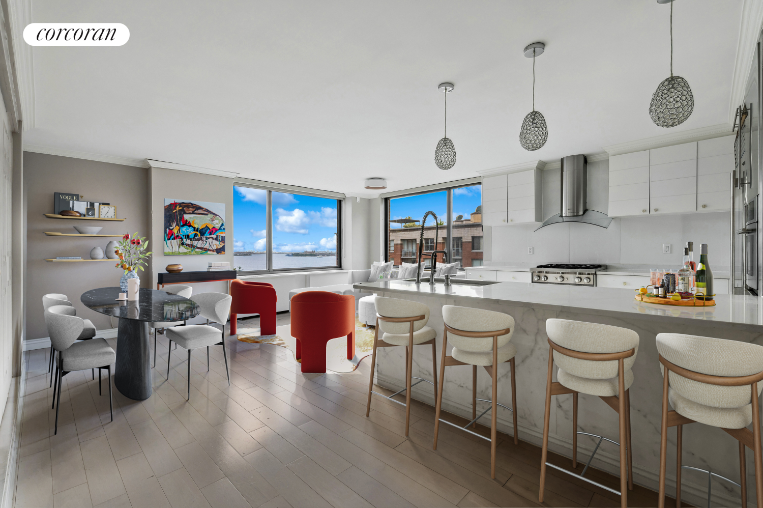 2 South End Avenue 9B, Battery Park City, Downtown, NYC - 3 Bedrooms  
2 Bathrooms  
5 Rooms - 