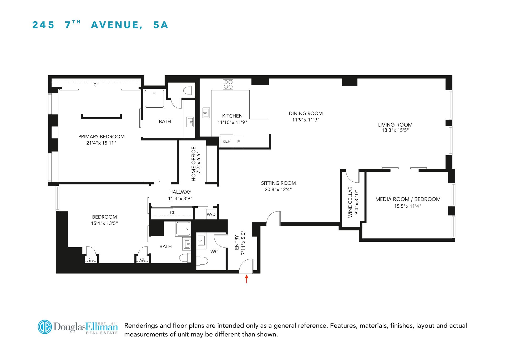 Floorplan for 245 7th Avenue, 5A