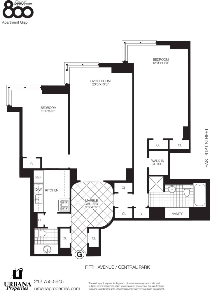 Floorplan for 800 5th Avenue, 7G