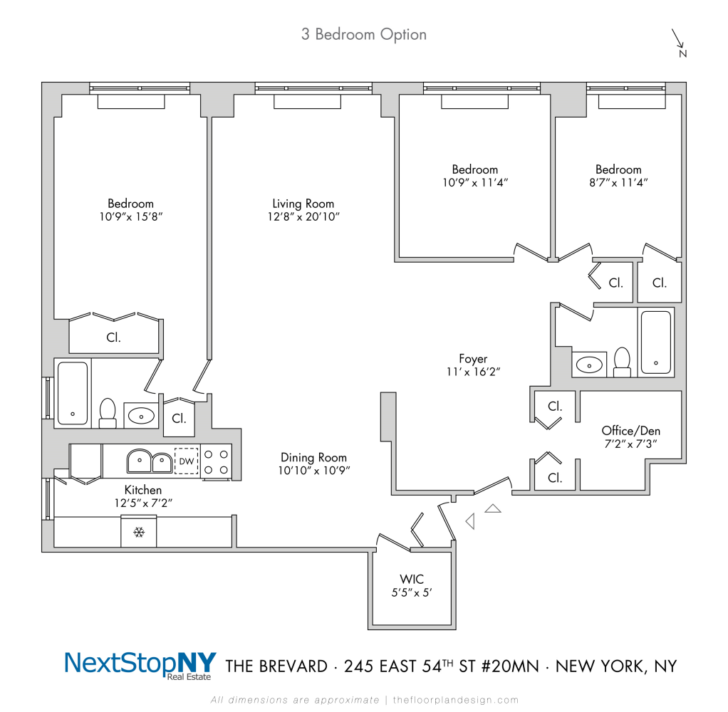 Floorplan for 245 East 54th Street, 20MN