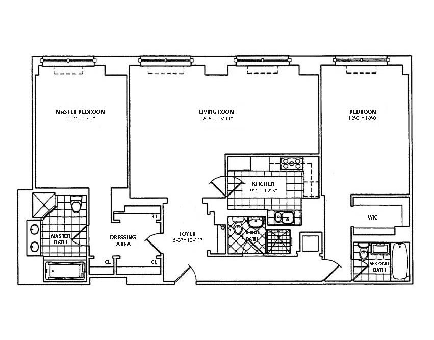 Floorplan for 610 Park Avenue, 10F