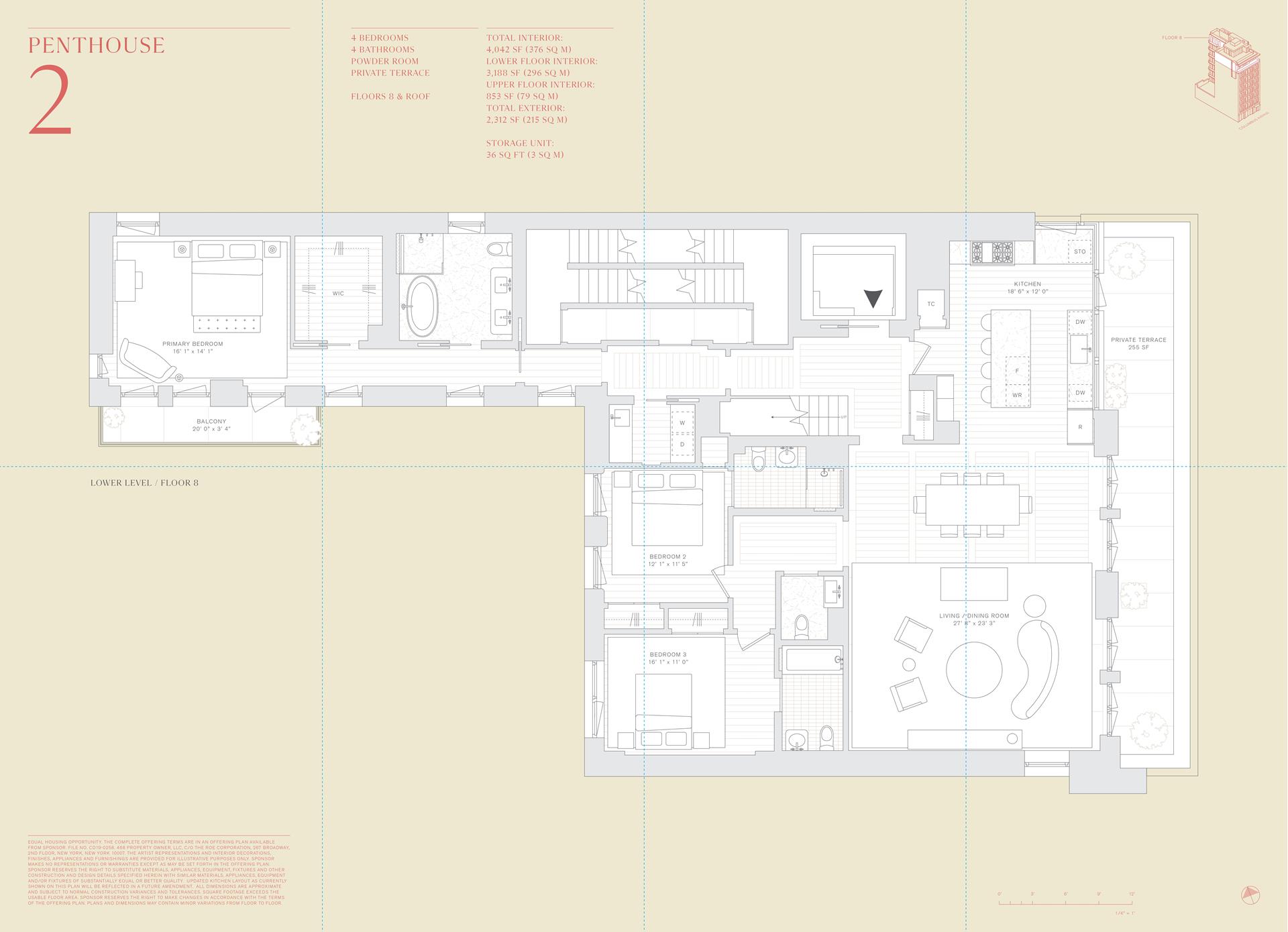 Floorplan for 470 Columbus Avenue, PH