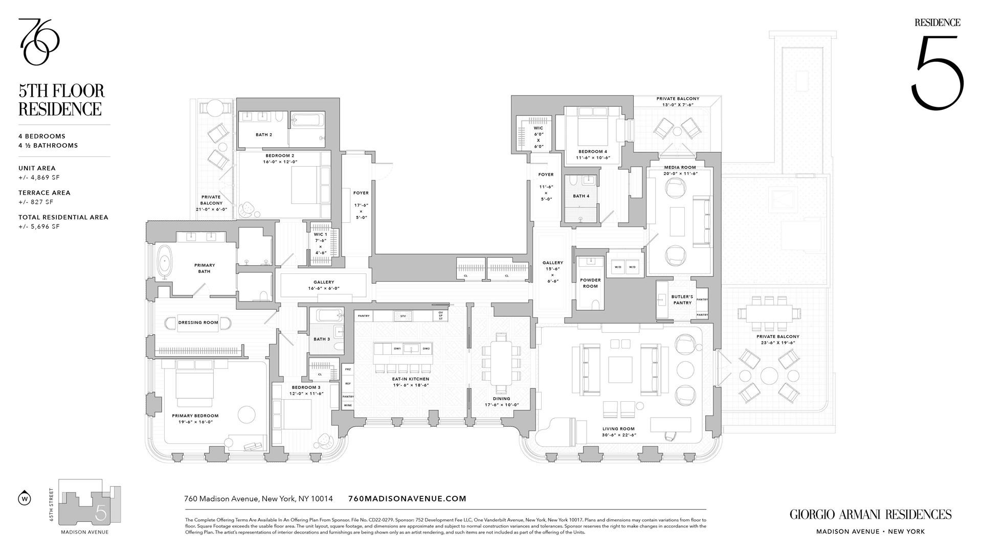 Floorplan for 760 Madison Avenue, 5