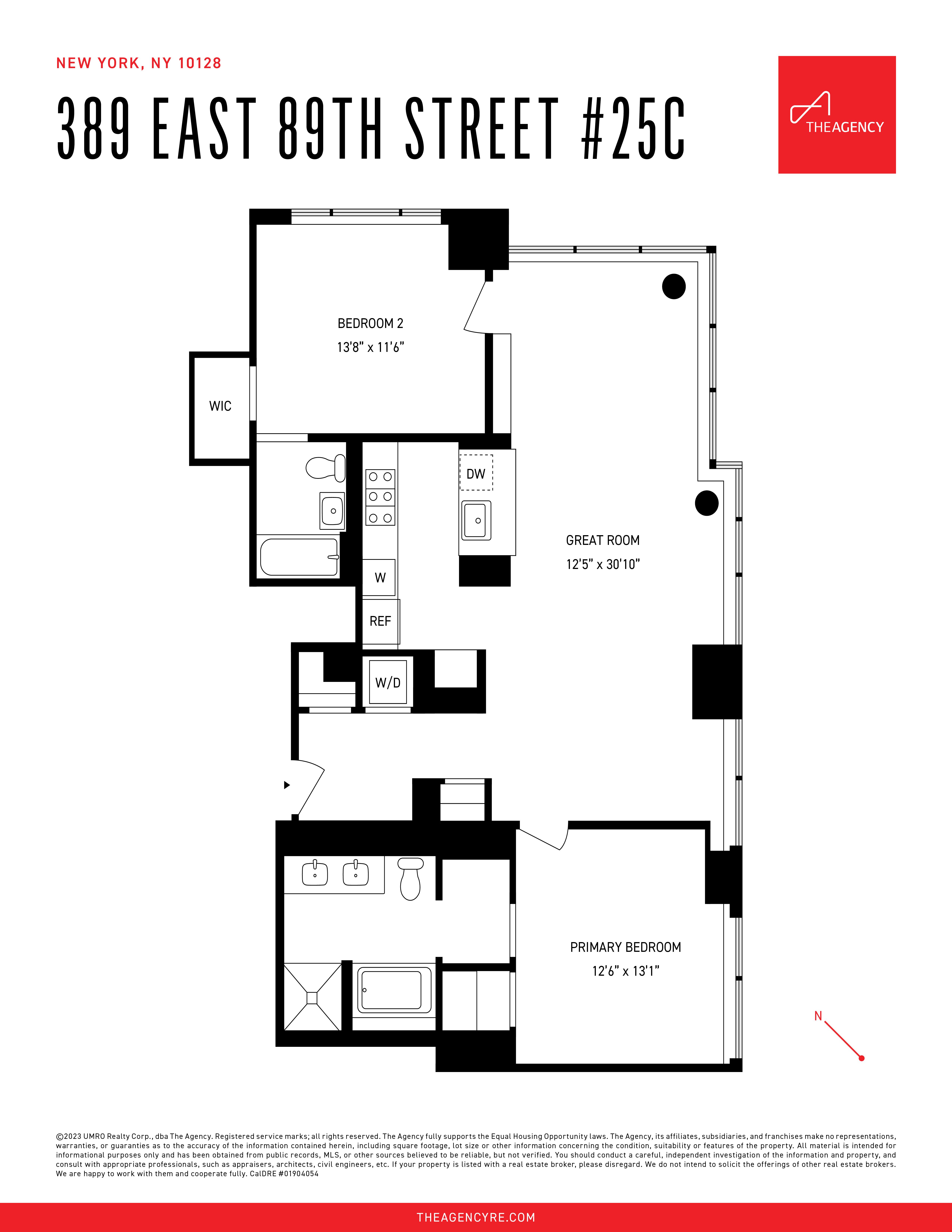 Floorplan for 389 East 89th Street, 25-C