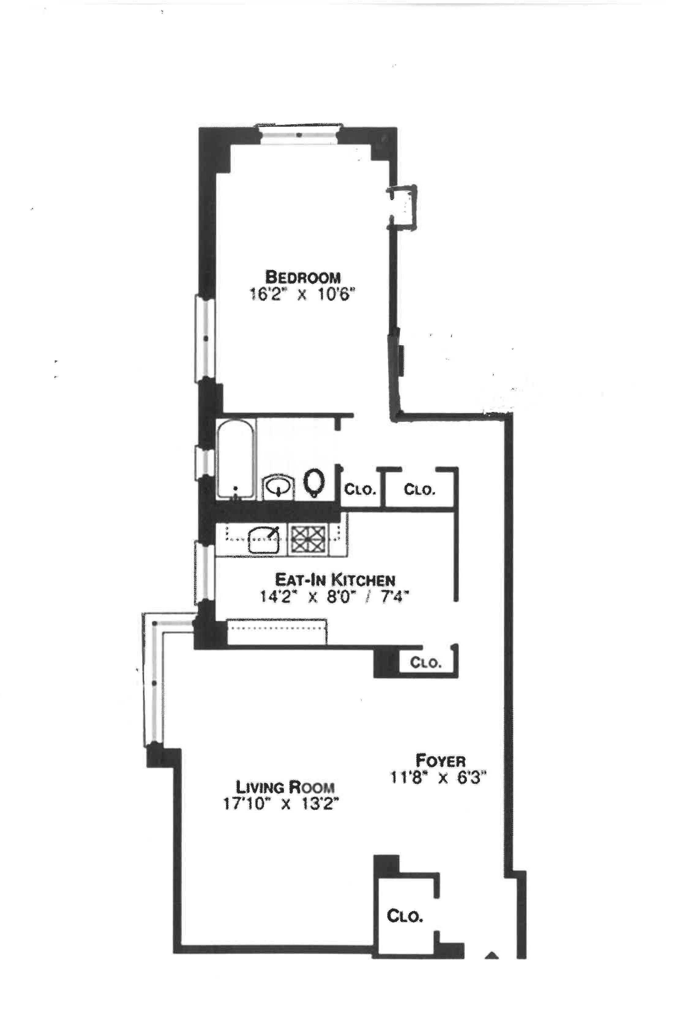 Floorplan for 477 FDR Drive, M102