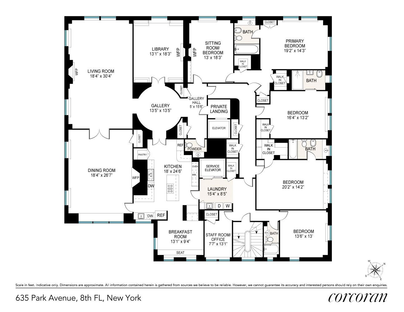 Floorplan for 635 Park Avenue, 8THFL