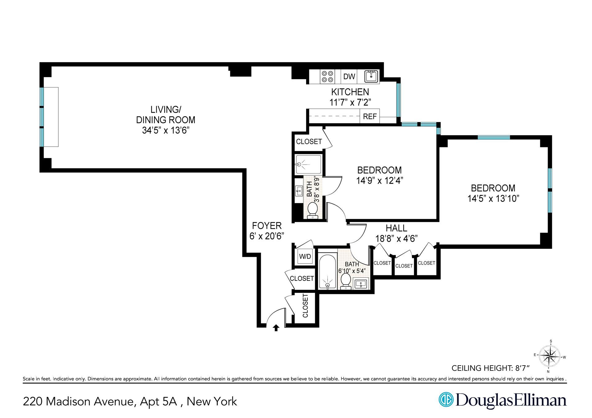 Floorplan for 220 Madison Avenue, 5A