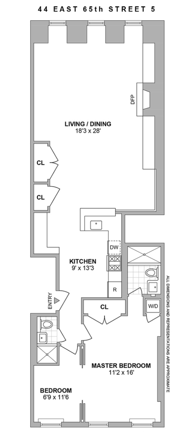 Floorplan for 44 East 65th Street, 5A