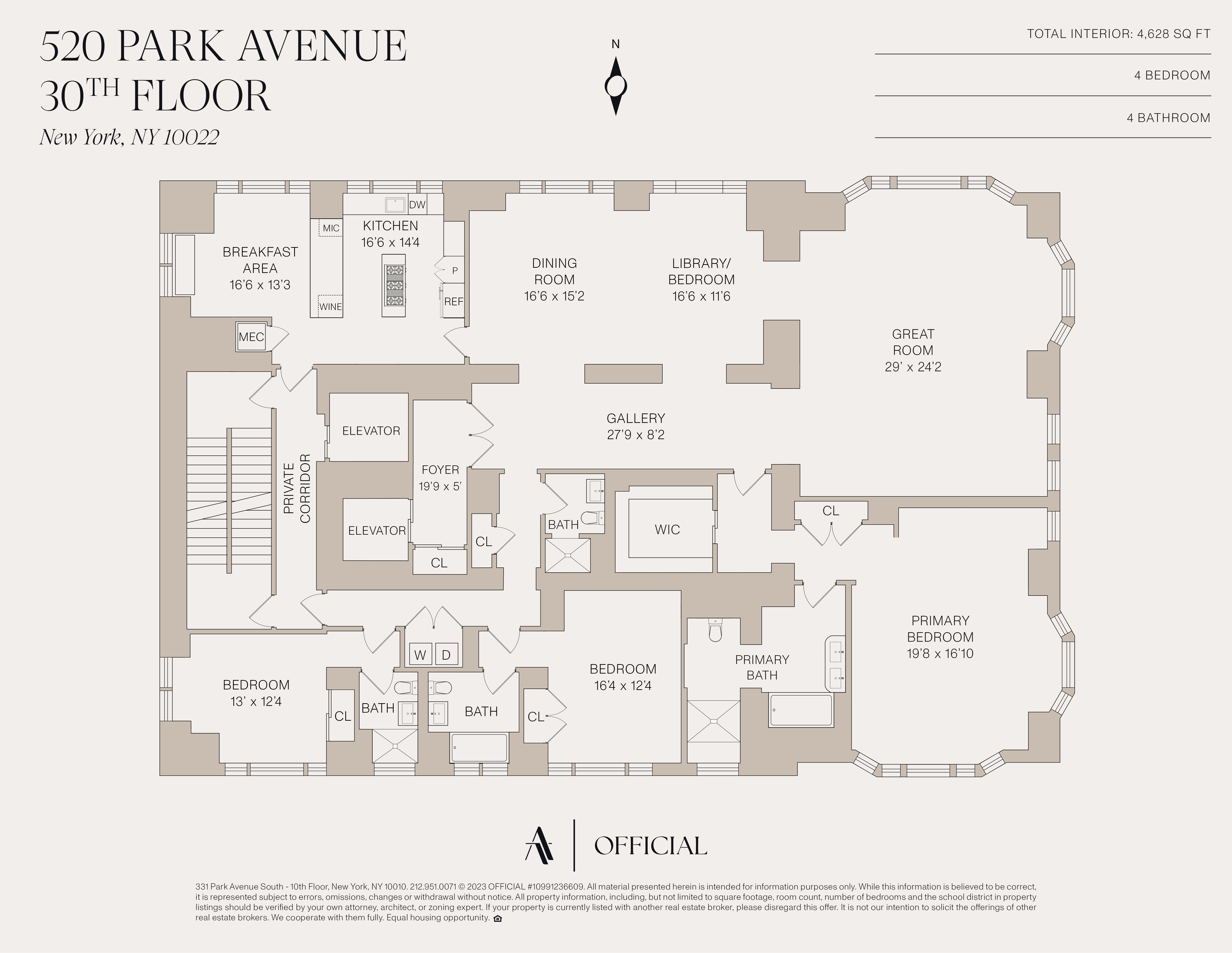 Floorplan for 520 Park Avenue, 30