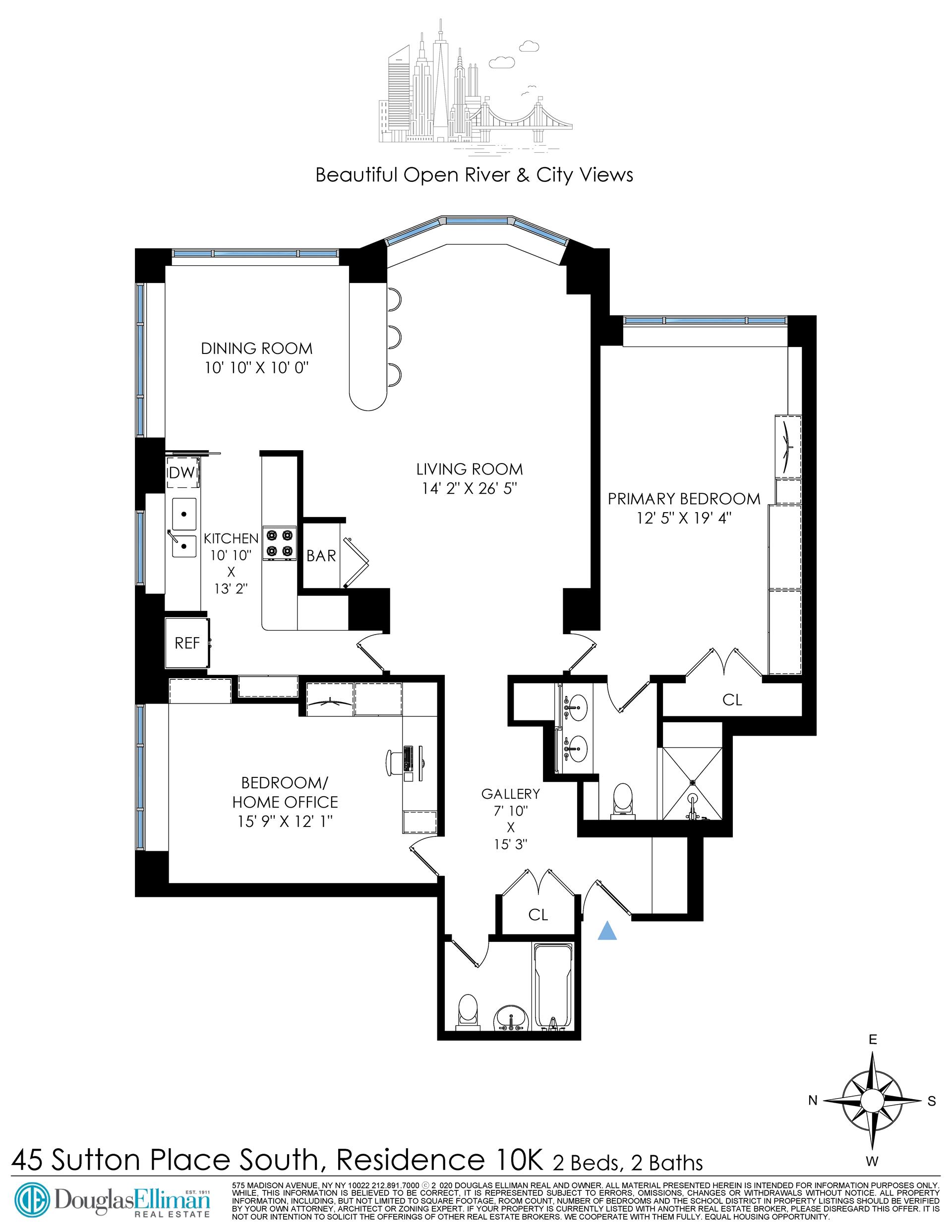 Floorplan for 45 Sutton Place, 10K